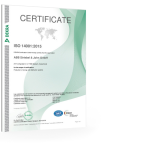 Umweltmanagement - ISO Zertifikat 14001 ENGLISCH