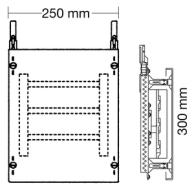 Sammelschienenmittenabstand 60 mm max. 250 A