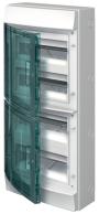 M65W448TN3 Stromkreisverteiler, Aufputz 4x12 Platzeinheiten Schutzklasse II, Schutzart IP65, IK 09