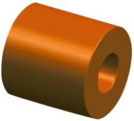 ZX664 Cu-Distanzrolle 30x12,5x45mm
