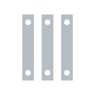 WZC2U Wandlerschiene 170x30x10, mit Lochabstand 130mm, vernickelt, DIN 42600-2 Form A