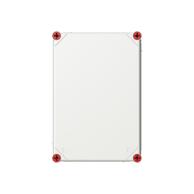VF32HO-N Leer-Gehäuse 320x220 grau Deckel undurchsichtig alle Seiten offen