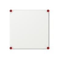 VF33HO-N Leer-Gehäuse 320x320 grau Deckel undurchsichtig alle Seiten offen