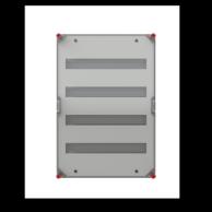 VB64VT-D4 RE-Gehäuse 640x440 4R a20TE Normfeldgehäuse 80TE mit transp. Deckel alle Seiten offen
