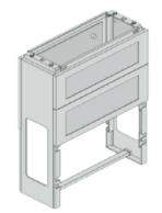 DINV1-Sockel Baupaket 900x1435x320 Gr.3, Polyester RAL7035 Variante 1