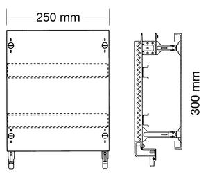 Hutprofilschienenabstand 125 mm