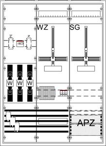 WA37KK21 MuW-A-Schrank kompl. 7RE 3FB