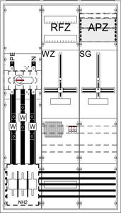 WA39KK51 MuW-A-Schrank kompl. 7RE 3FB