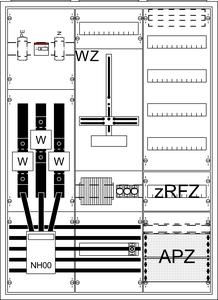 WA37KN23TV MuW-A-Schrank kompl. 7RE 3FB