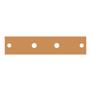 ZX2370 CU-Schiene 40x10mm, L:181mm