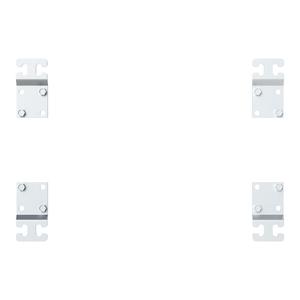 PAZBV Wandmontagelaschen AISI304 Edelstahl AISI 304, Set mit 4 Stück