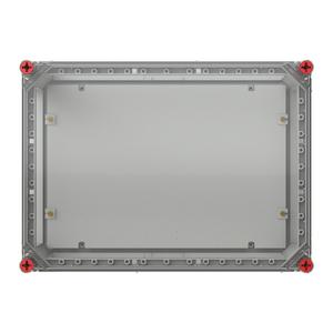 Gehäuse 440x320 transp. MPL Deckel durchsichtig mit ISO-MPL alle Seiten offen