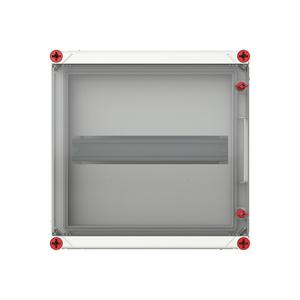 VB33HP-D RE-Gehäuse 320x320 1R a14TE Normfeldgehäuse 14TE mit Klappdeckel alle Seiten offen