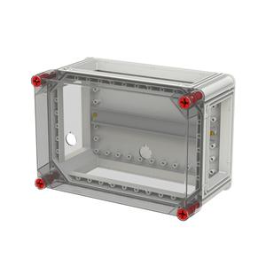 VB32HT-S2x63/4 LTS-Gehäuse 320x220 -63A für 2x OT40F - OT63F auf DIN-Tragschiene alle Seiten offen