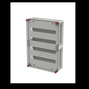 VB64VT-D4 RE-Gehäuse 640x440 4R a20TE Normfeldgehäuse 80TE mit transp. Deckel alle Seiten offen