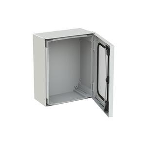 PA541 Schrank mit Fenster 515x415x230 DB ARIA, Doppelbart 3mm, 3-Punktschließung IP54, IK07