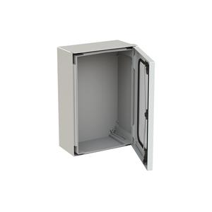 PA641 Schrank mit Fenster 615x415x230 DB ARIA, Doppelbart 3mm, 3-Punktschließung IP54, IK07