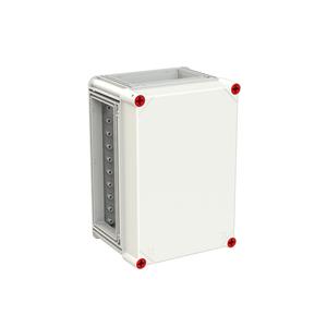 VF32HO-N Leer-Gehäuse 320x220 grau Deckel undurchsichtig alle Seiten offen