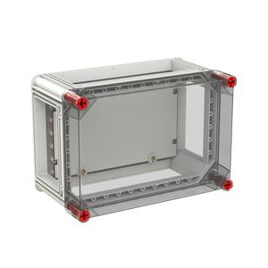 Gehäuse 320x220 transp. MPL Deckel durchsichtig mit ISO-MPL alle Seiten offen