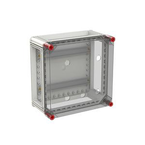 VB33HT-S5x40/4 LTS-Gehäuse 320x320 -63A für 5x OT40F auf DIN-Tragschiene alle Seiten offen
