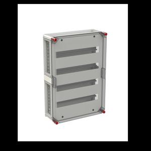 VB64VT-D4 RE-Gehäuse 640x440 4R a20TE Normfeldgehäuse 80TE mit transp. Deckel alle Seiten offen
